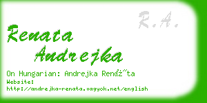 renata andrejka business card